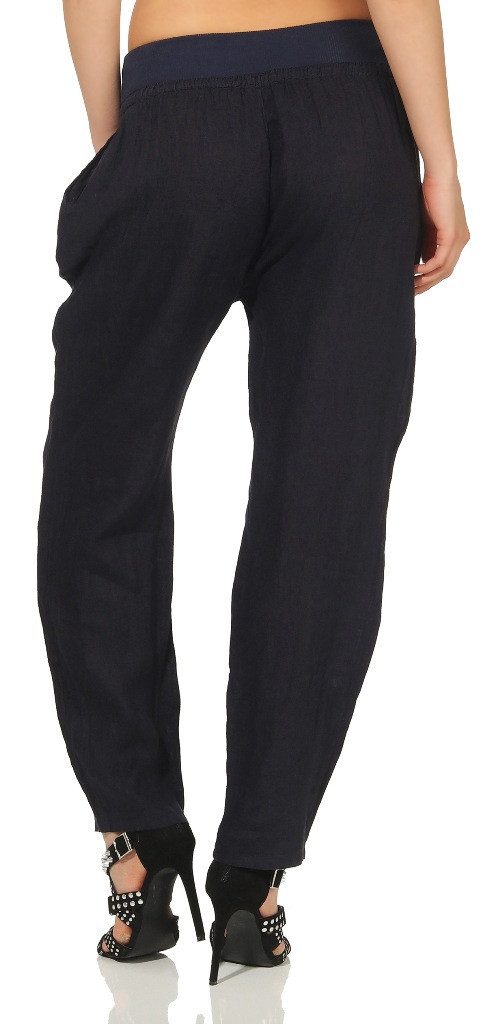 Mississhop Leinenhose Leinenhose mit Kordelzug in günstig online kaufen