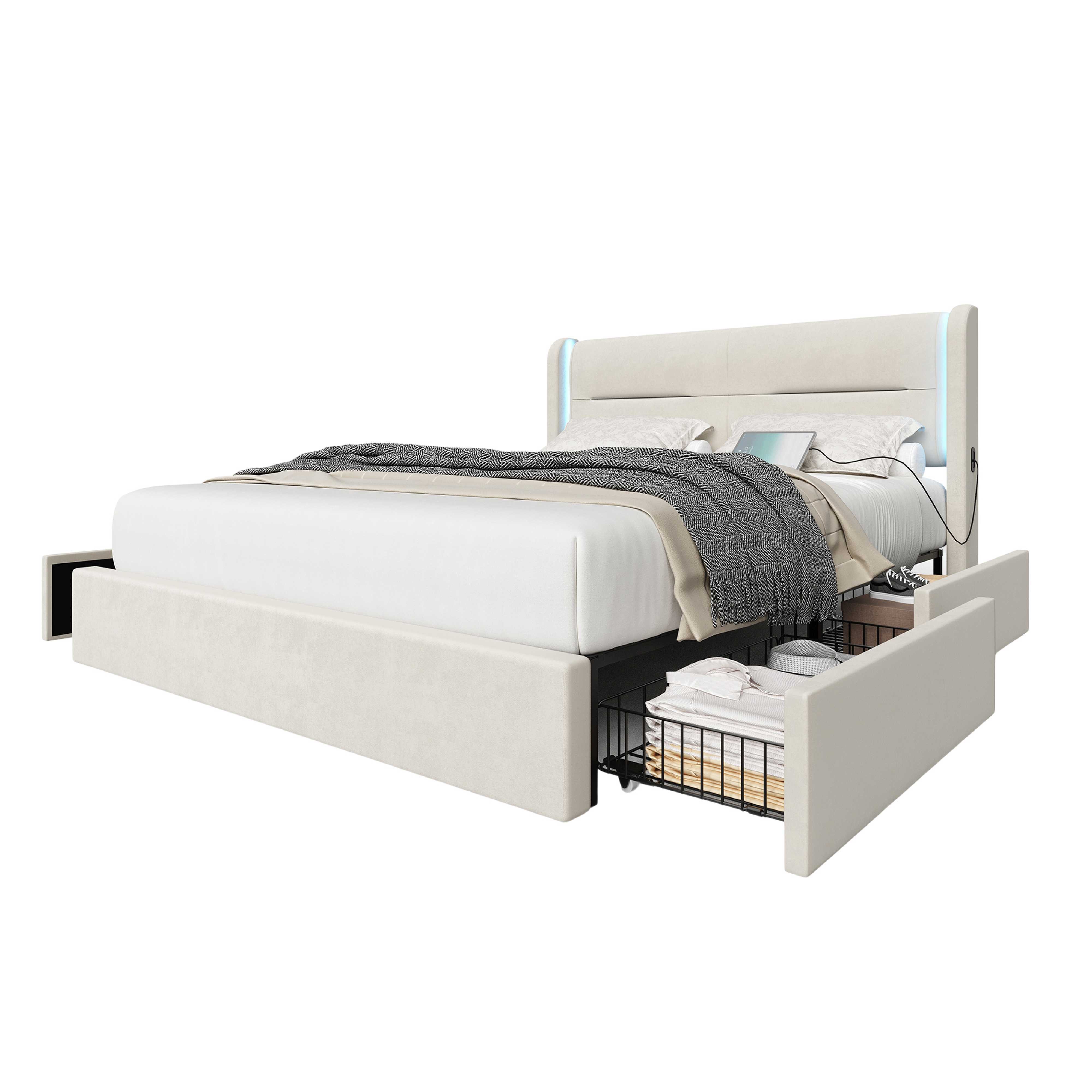 BlingBin Polsterbett Stauraumbett Funktionsbett Jugendbett (1-tlg., günstig online kaufen