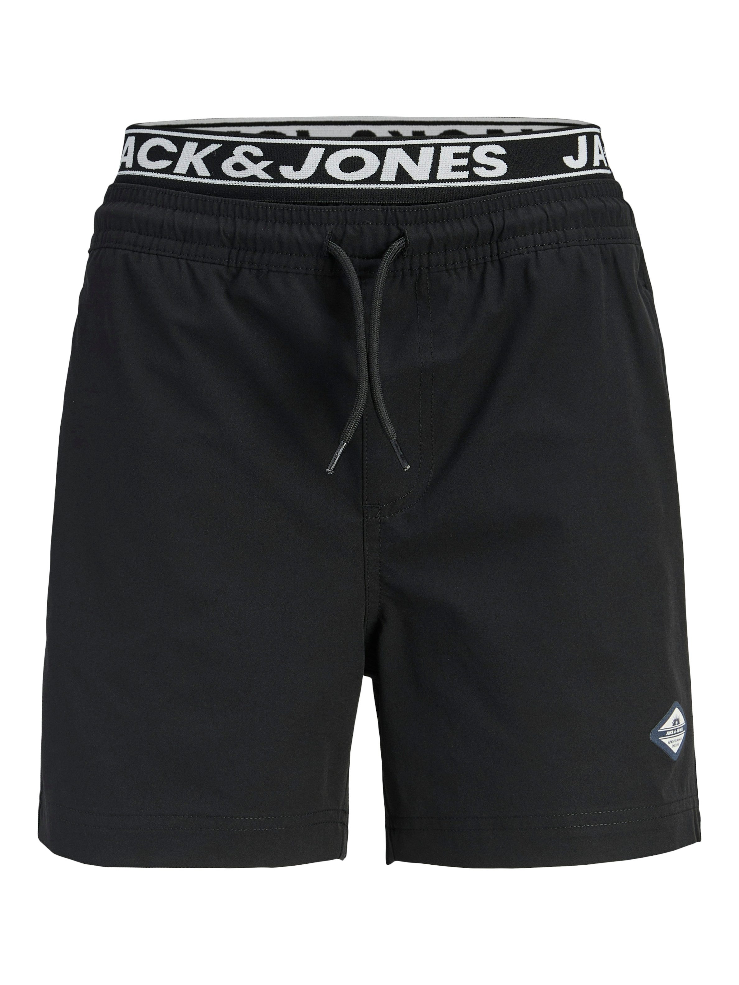 Jack & Jones Junior Badeshorts JPSTMAUI SURF DOUBLE WB SWIMSHORT SN JNR mit Logobund und Kordelzug – Bild 5 von 5