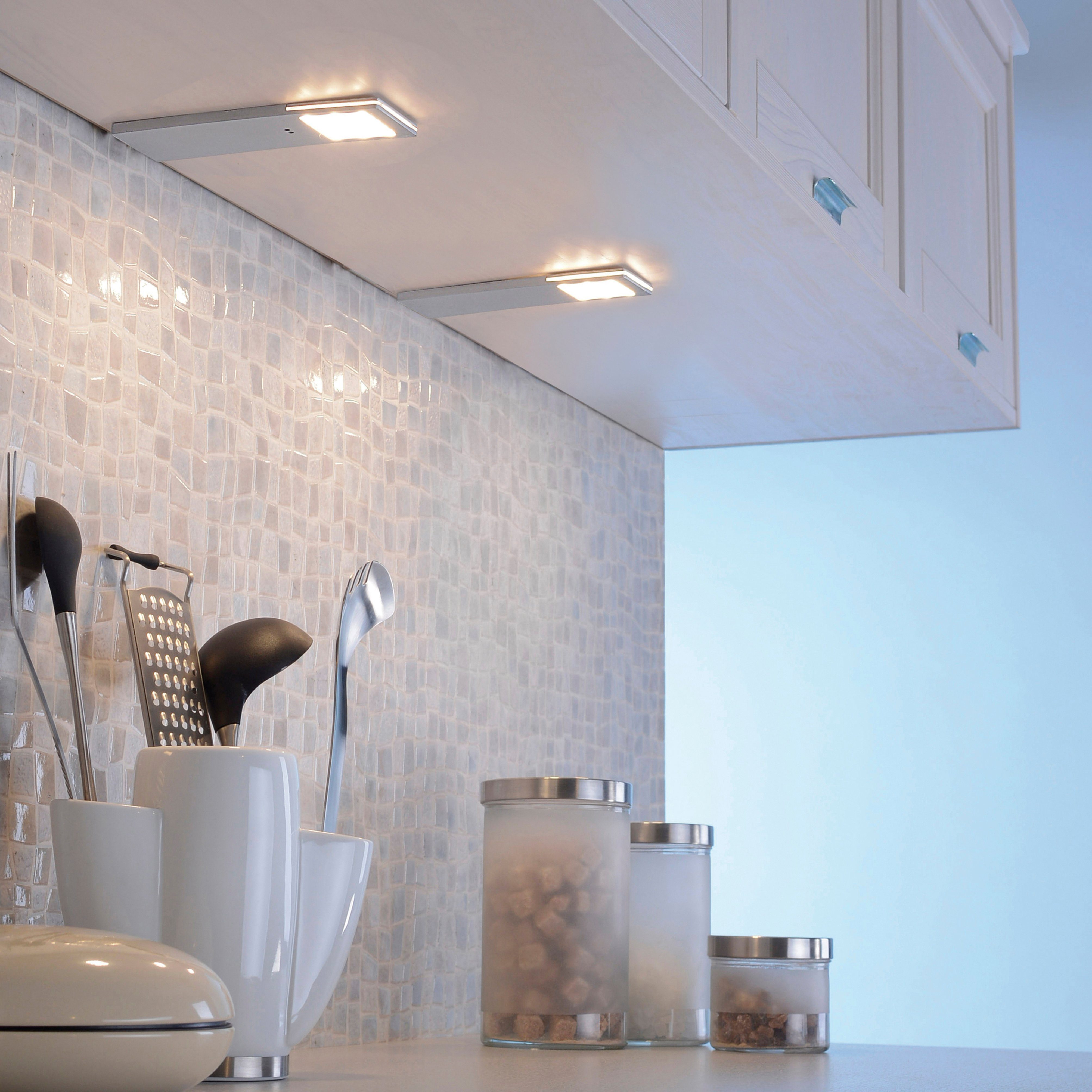 Paul Neuhaus Unterschrankleuchte AMON, Sensorschalter, LED fest integriert,  Warmweiß, LED Unterbauleuchte, Küchenlampe, Küchenbeleuchtung