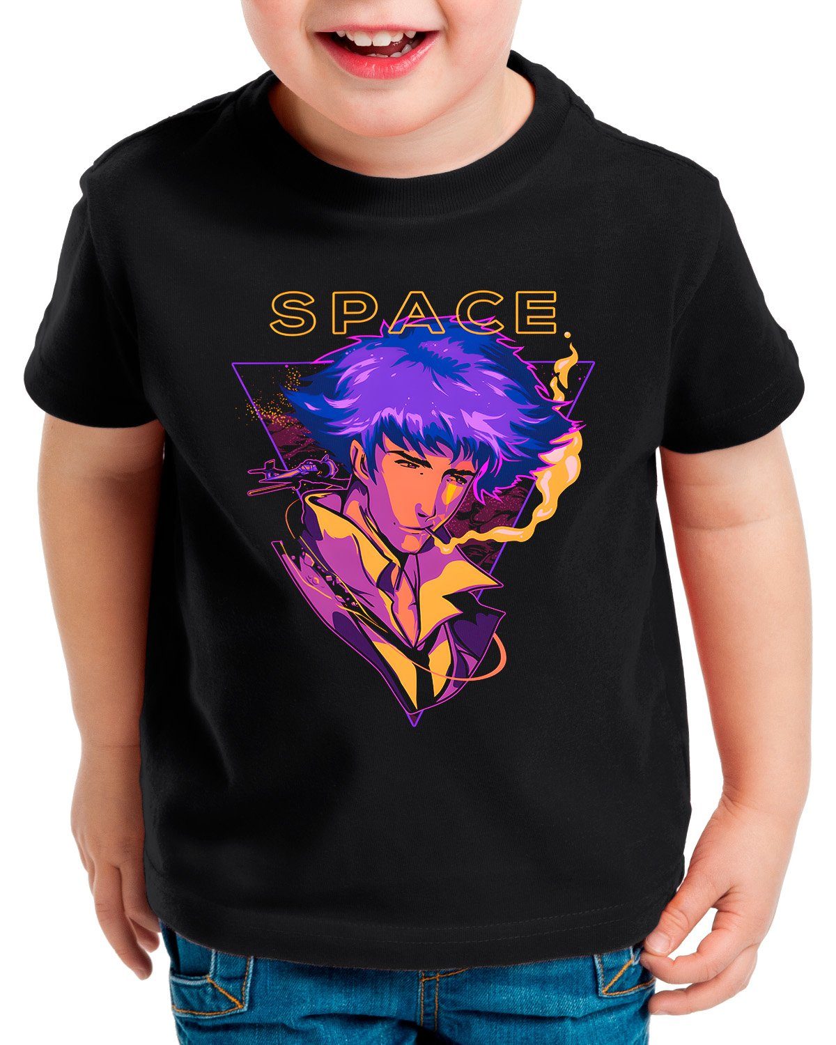 style3 Print-Shirt Kinder T-Shirt Spike in Space anime manga swordfish cowboy bebop