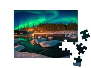 puzzleYOU Puzzle Aurora borealis: Nordlicht, 48 Puzzleteile, puzzleYOU-Kollektionen Natur, Schwierig, 500 Teile, 2000 Teile