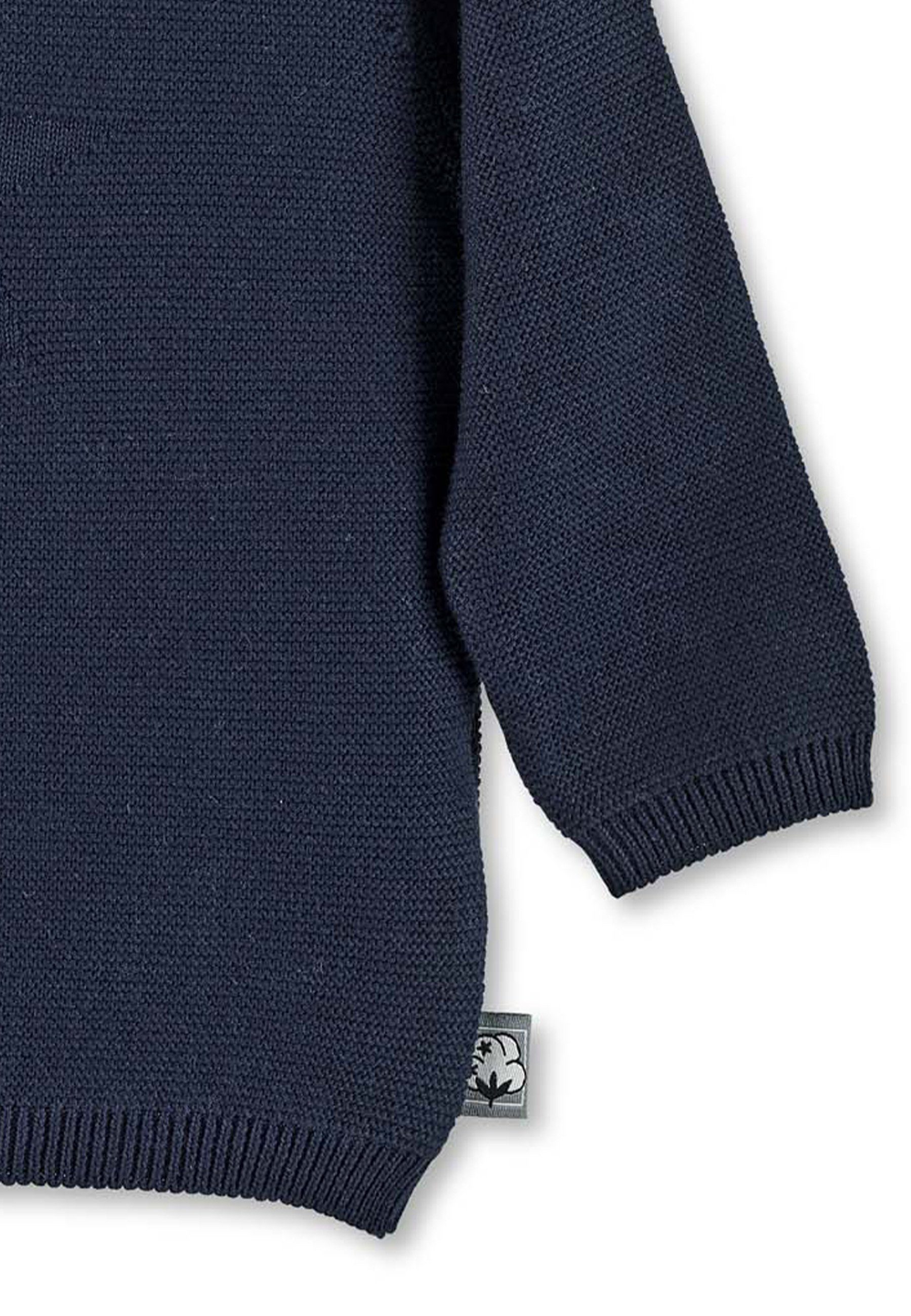Sterntaler® Langarmshirt (1-tlg) dunkelblau Strick-Pullover GOTS Stern