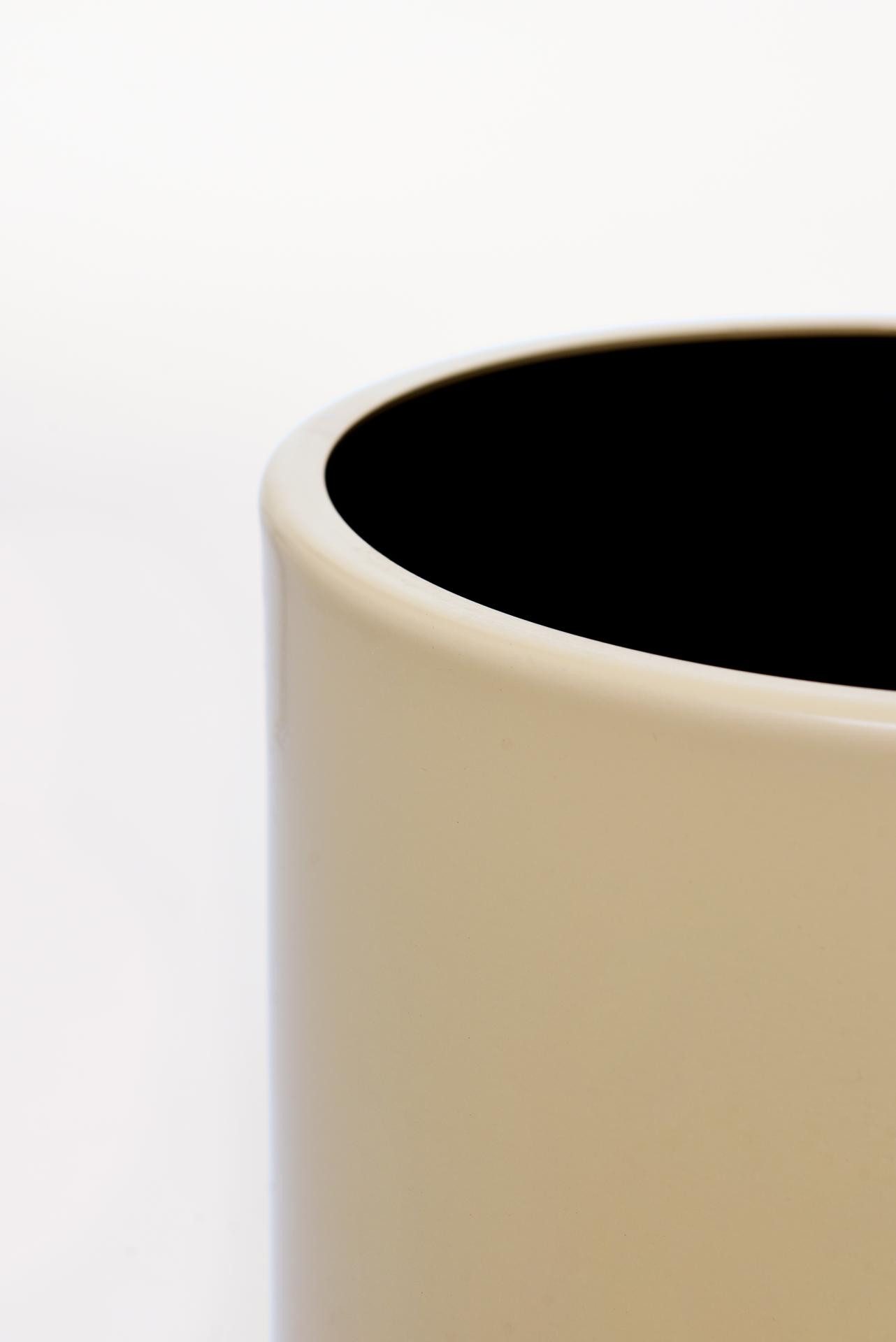 VIVANNO Blumentopf Aluminium NEW RONDO Rund - Beige Matt (1 St), 25x25 cm