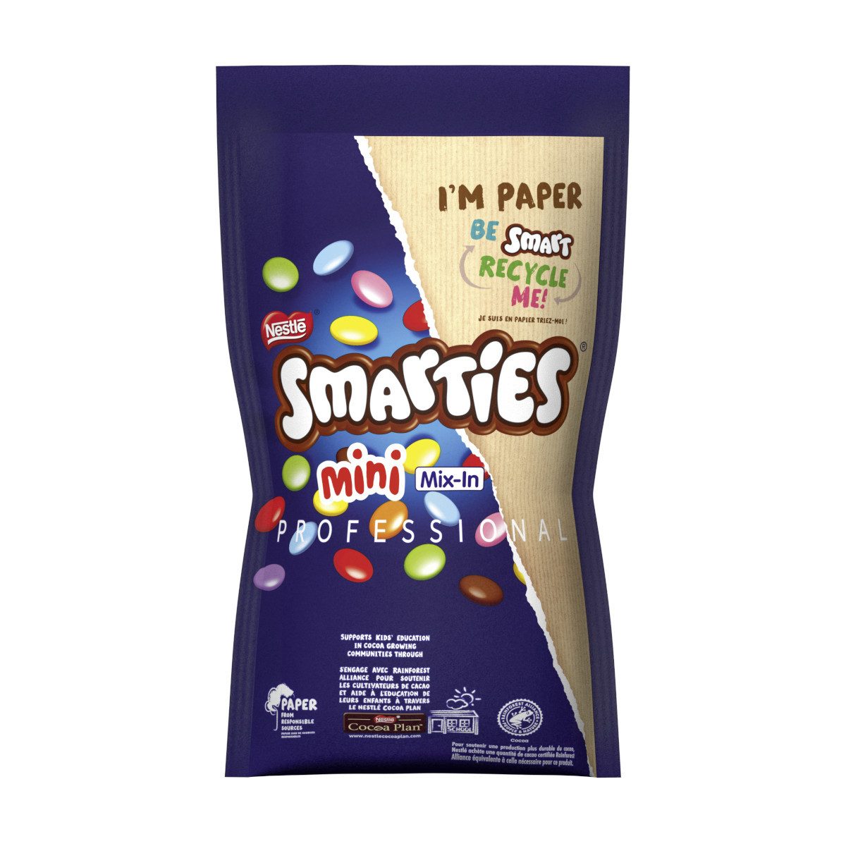 Smarties Backzutat, Smarties Mini Mix-In Schokolinsen Knusprige Stücke Packung 500g