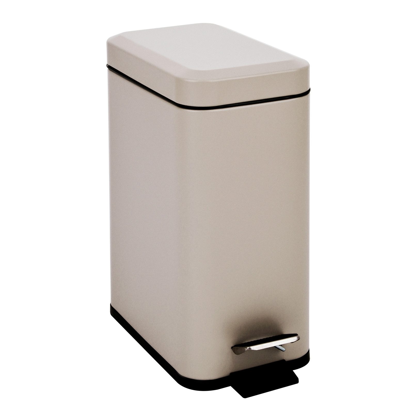 SVITA Mülleimer STM5, Kosmetikeimer, Softclose, 5L, Stahl pulverbeschichtet, Taupe