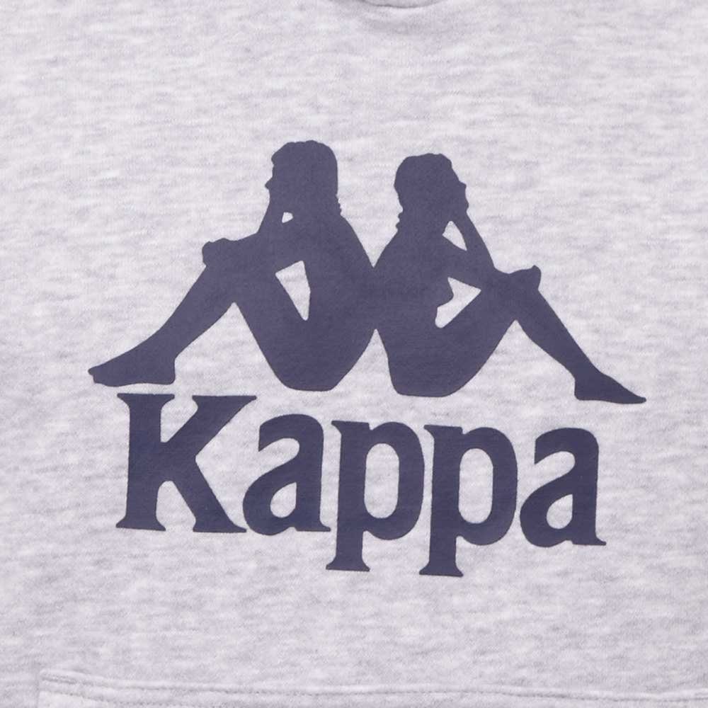 Kappa Kapuzensweatshirt - melange Logoprint plakativem grey mit