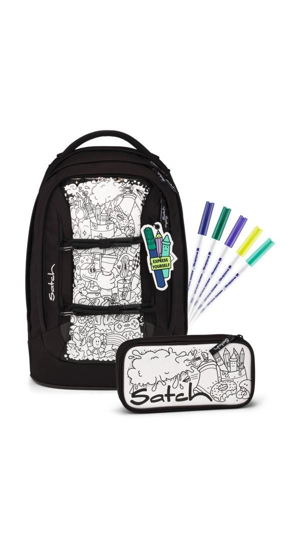 Satch Schulranzen pack set (4-tlg), größenverstellbares Rückensystem