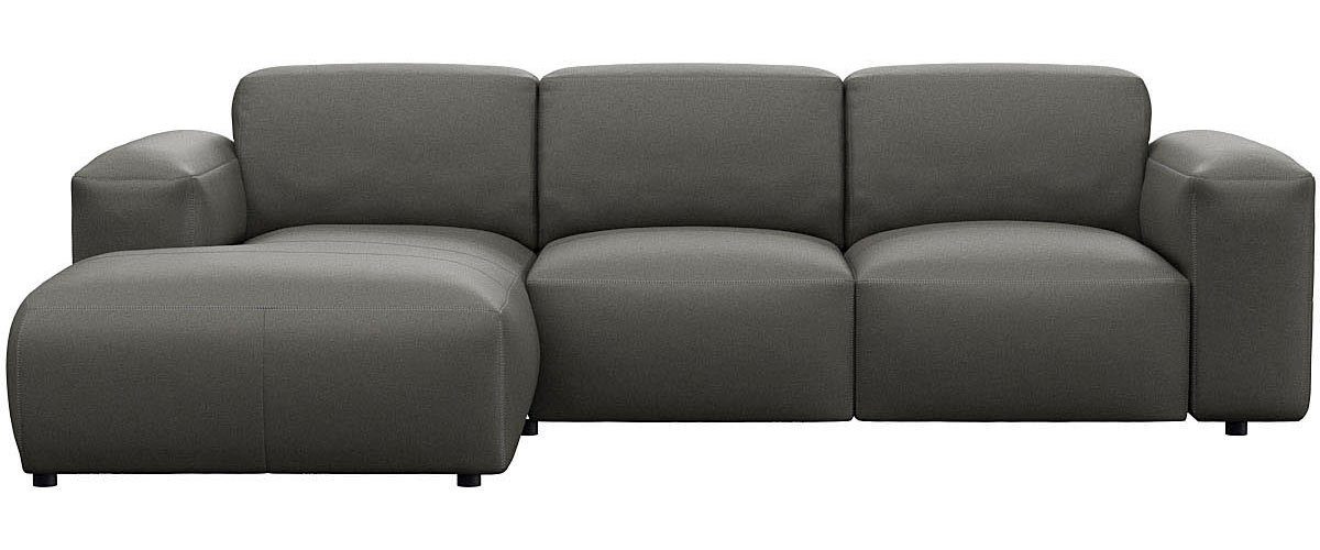 FLEXLUX Ecksofa Lucera Chaislongue rechts oder links, L-Form, bequem, modern & anschmiegsam, Kaltschaum, Stahl-Wellenunterfederung