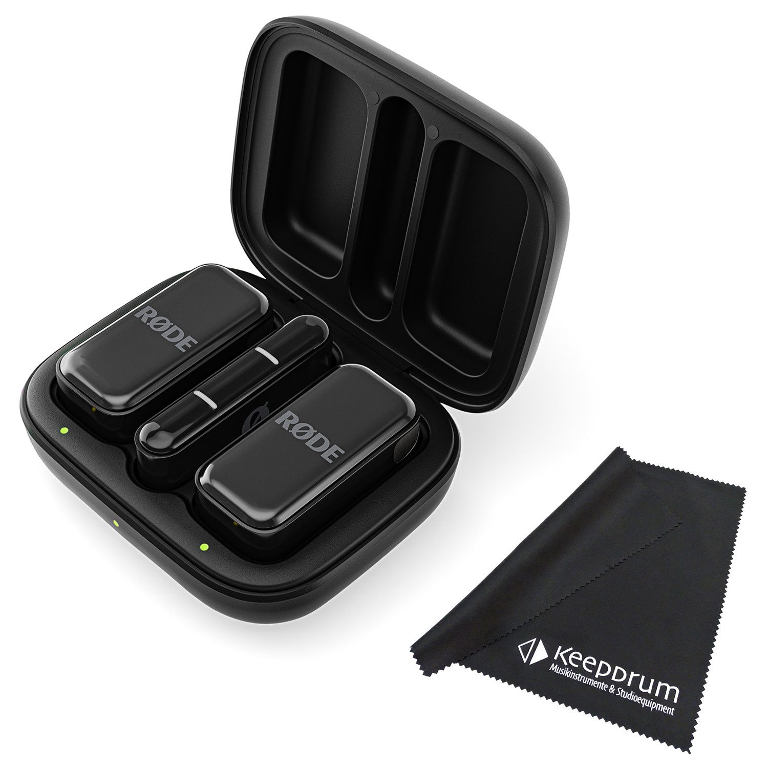 RØDE Rode Wireless Micro Drahtloses Mikrofon-System USB-C mit Tuch Digitales Aufnahmegerät (Vorteils-Set mit Tuch)