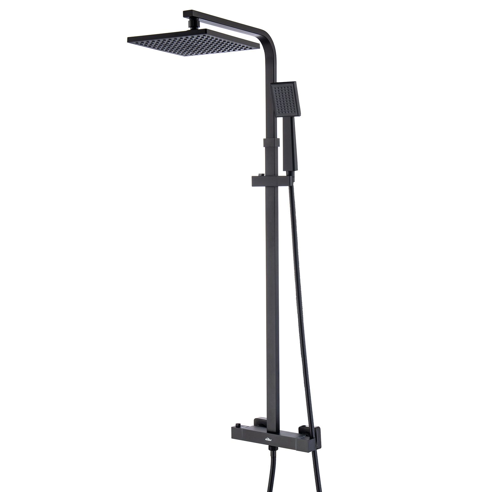 Auralum Max Duschsystem mit Thermostat Schwarz,Duscharmatur günstig online kaufen