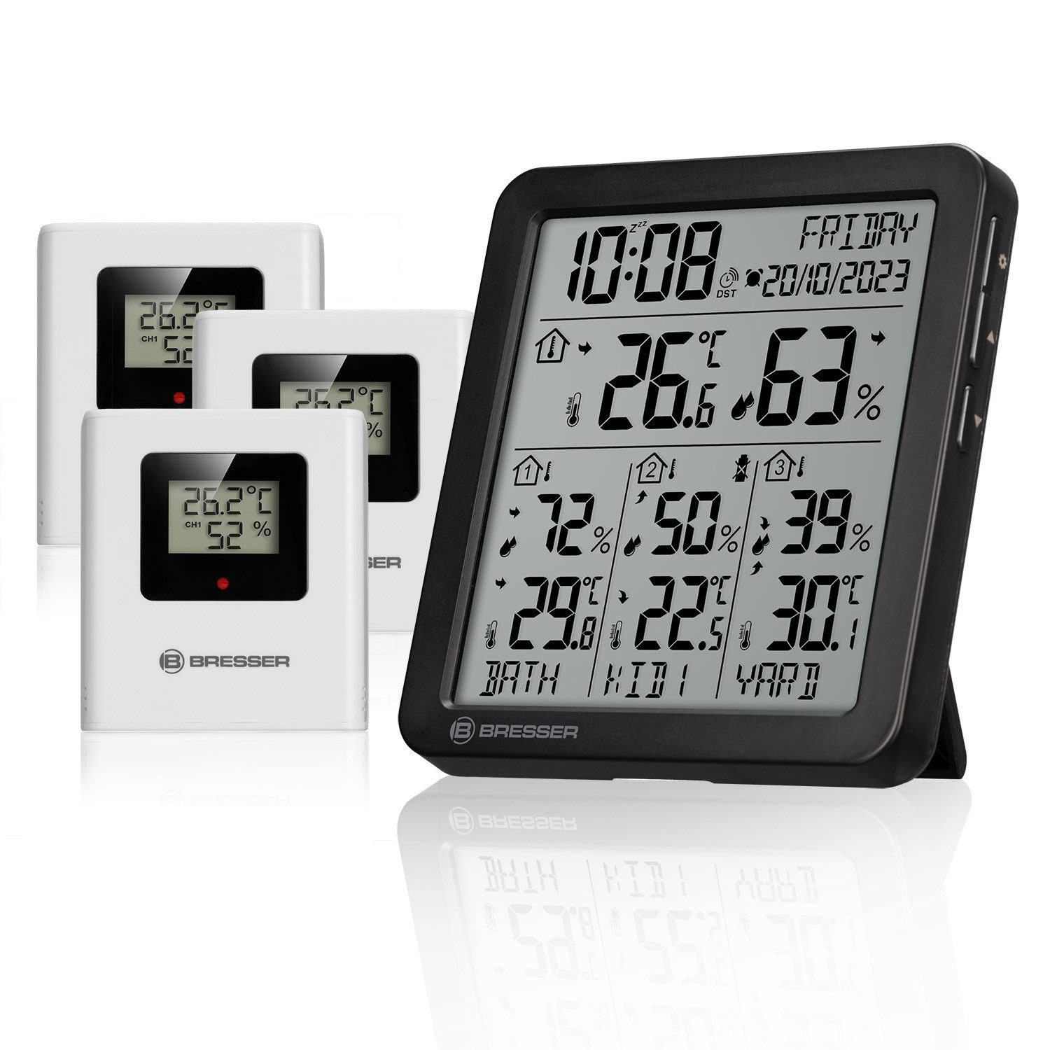 BRESSER Raumthermometer BRESSER Quadro Individio S Thermo-Hygrometer