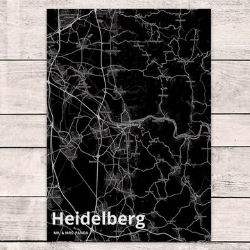 Mr. & Mrs. Panda Postkarte Heidelberg - Geschenk, Ort, Städte, Einladung, Ansichtskarte, Stadt D