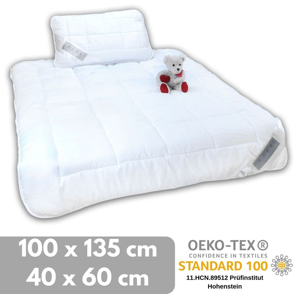 bonsport Kindersteppbett + Kopfkissen Kinderbett 2 teiliges Microfaser Set günstig online kaufen