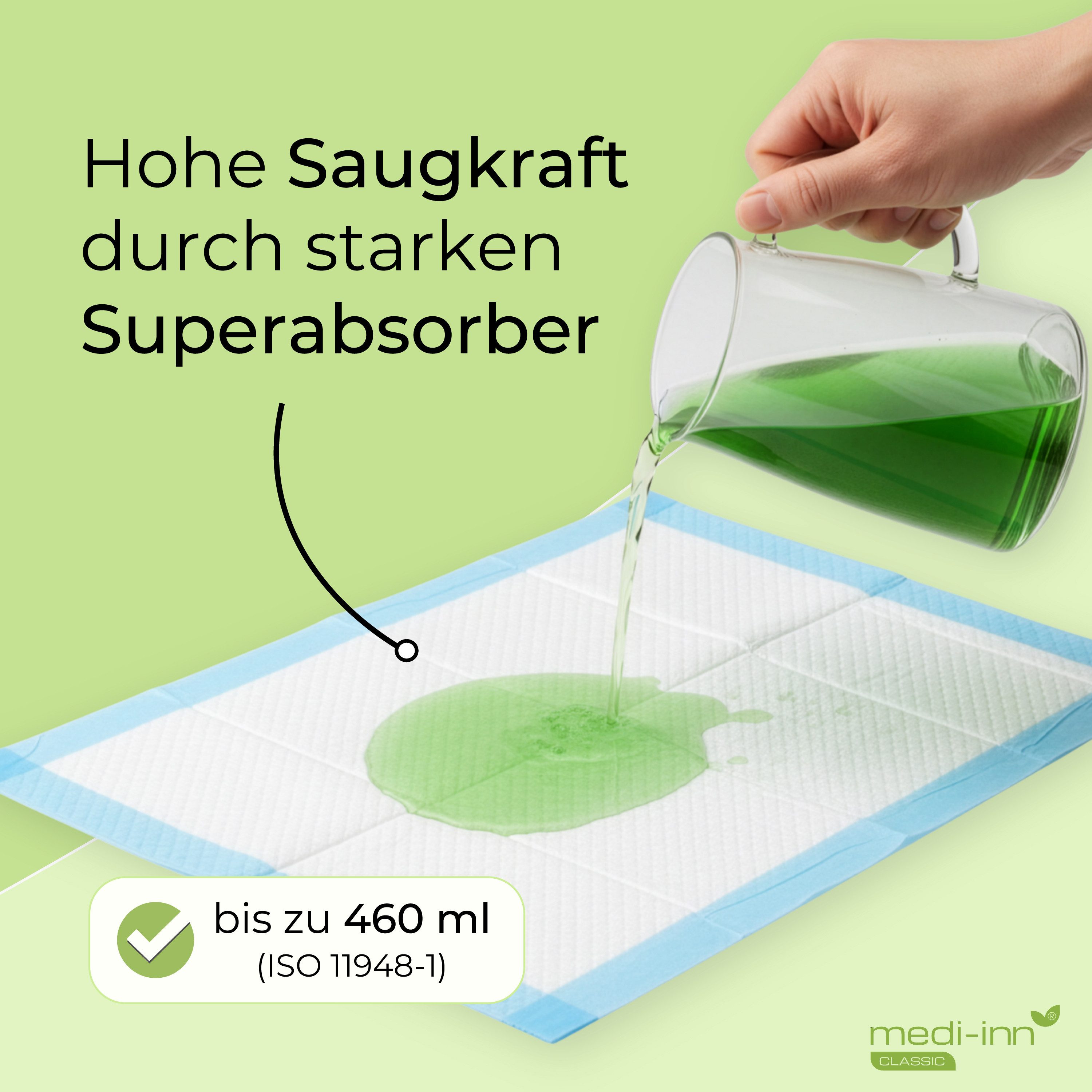 Inkontinenzauflage Krankenunterlagen SAP Select, flüssigkeitsdicht, rutschhemmend, Einweg Medi-Inn CLASSIC