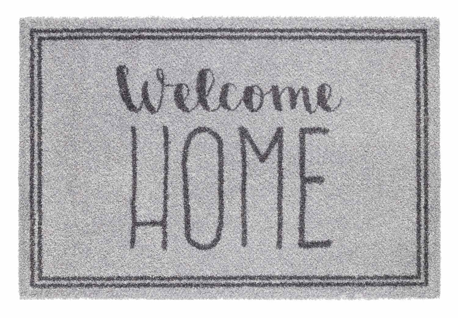 HAMAT Fußmatte LIMA, Grau, 75 x 50 cm, Welcome Home, aus Polyamid, rechteckig