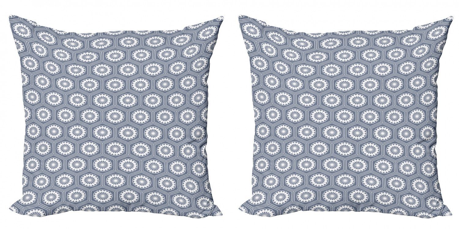 Kissenbezüge Modern Accent Doppelseitiger Digitaldruck, Abakuhaus (2 Stück), Geometrisch Hexagonal-Muster