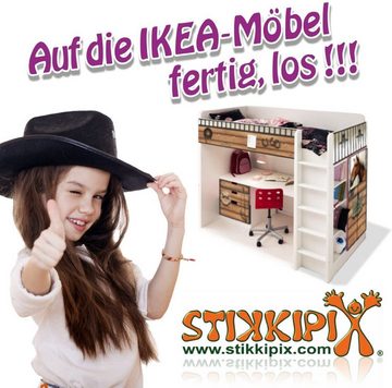 STIKKIPIX Möbelfolie TF08, (MÖBEL NICHT INKLUSIVE) Aufkleber "Flughafen", passend für das Regal TROFAST von IKEA