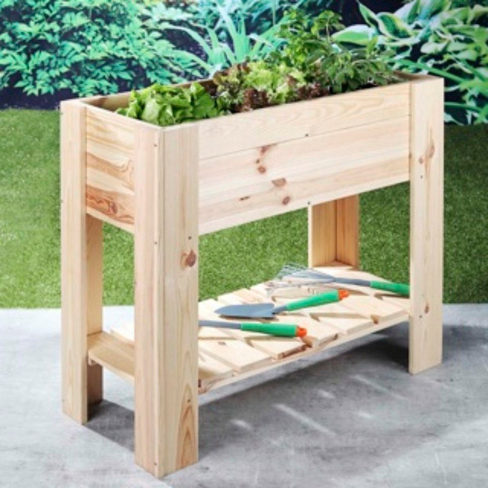 Haushalt International Hochbeet Hochbeet aus Holz, FSC® Maße: ca. 86,8 x 40 x 80cm (1 St)