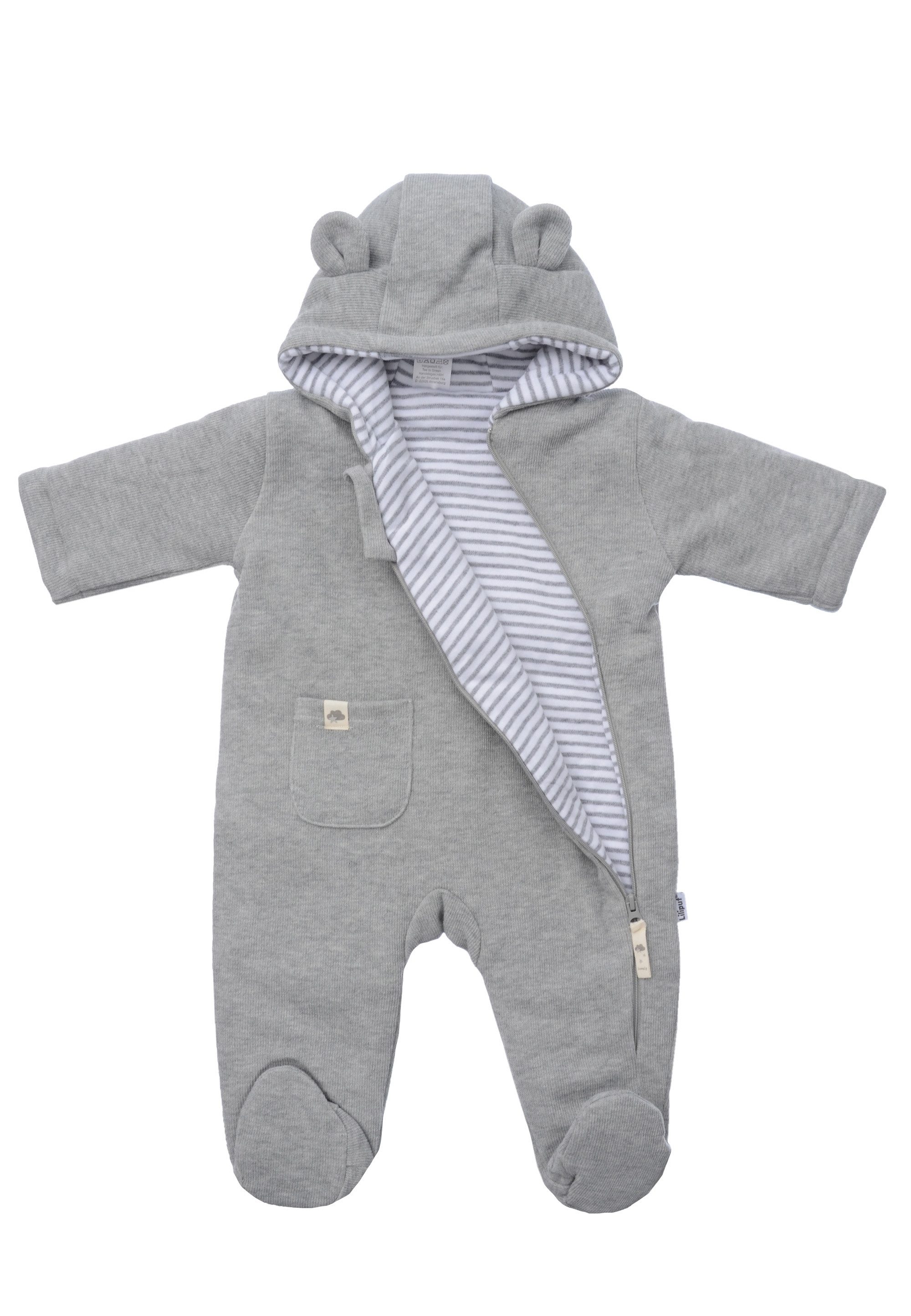 Liliput Overall grau mit niedlicher Kapuze