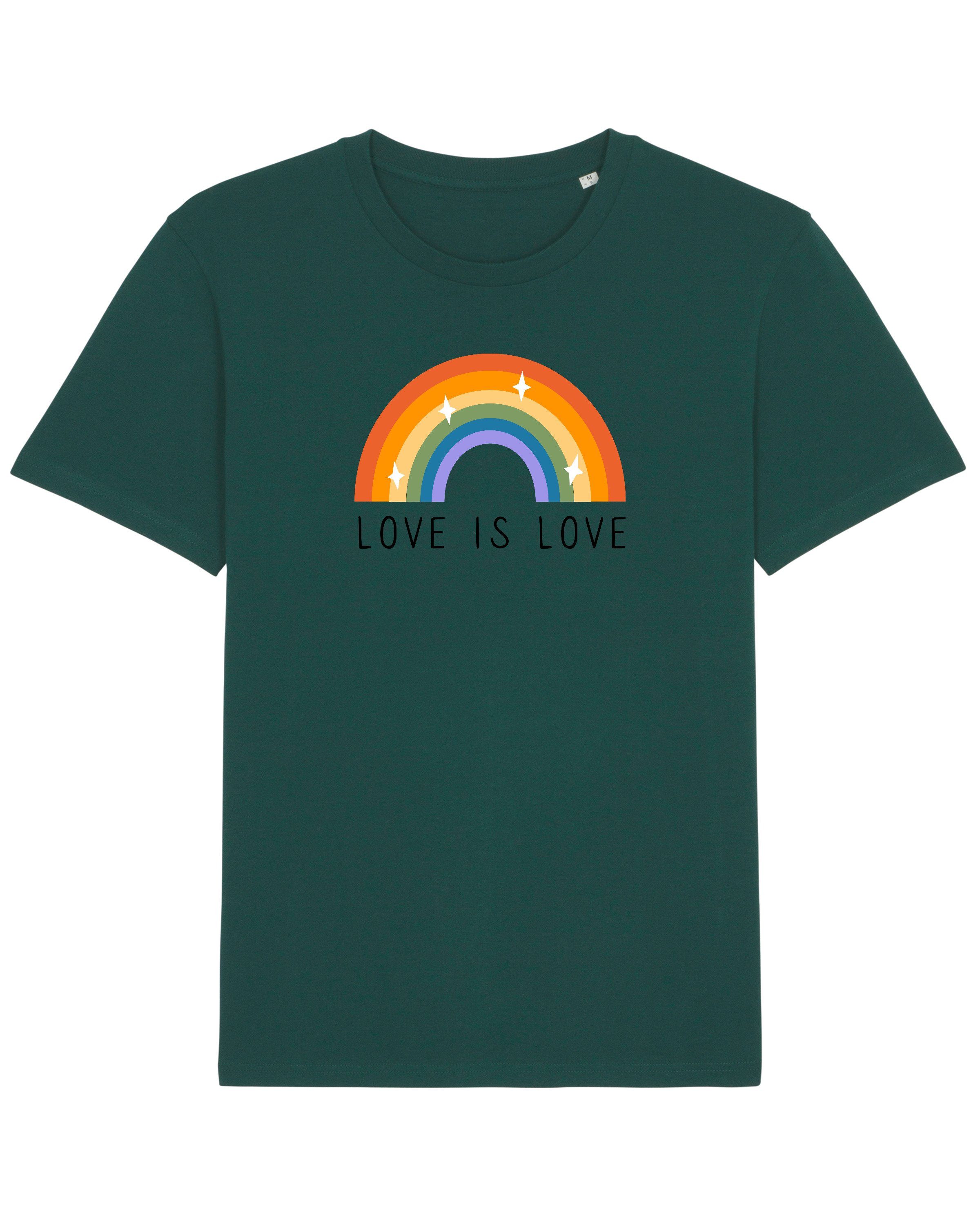 (1-tlg) Apparel wat? glazed grün is Love Love Print-Shirt