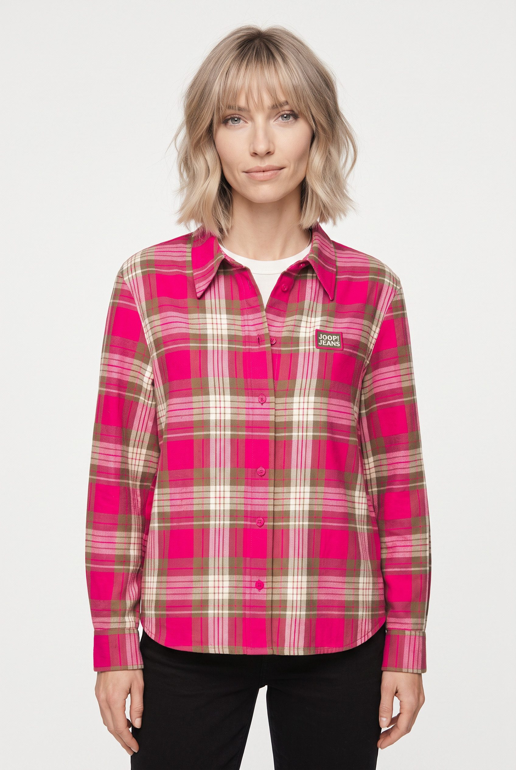 JOOP! Flanellbluse Browyn Regular fit mit Karomuster