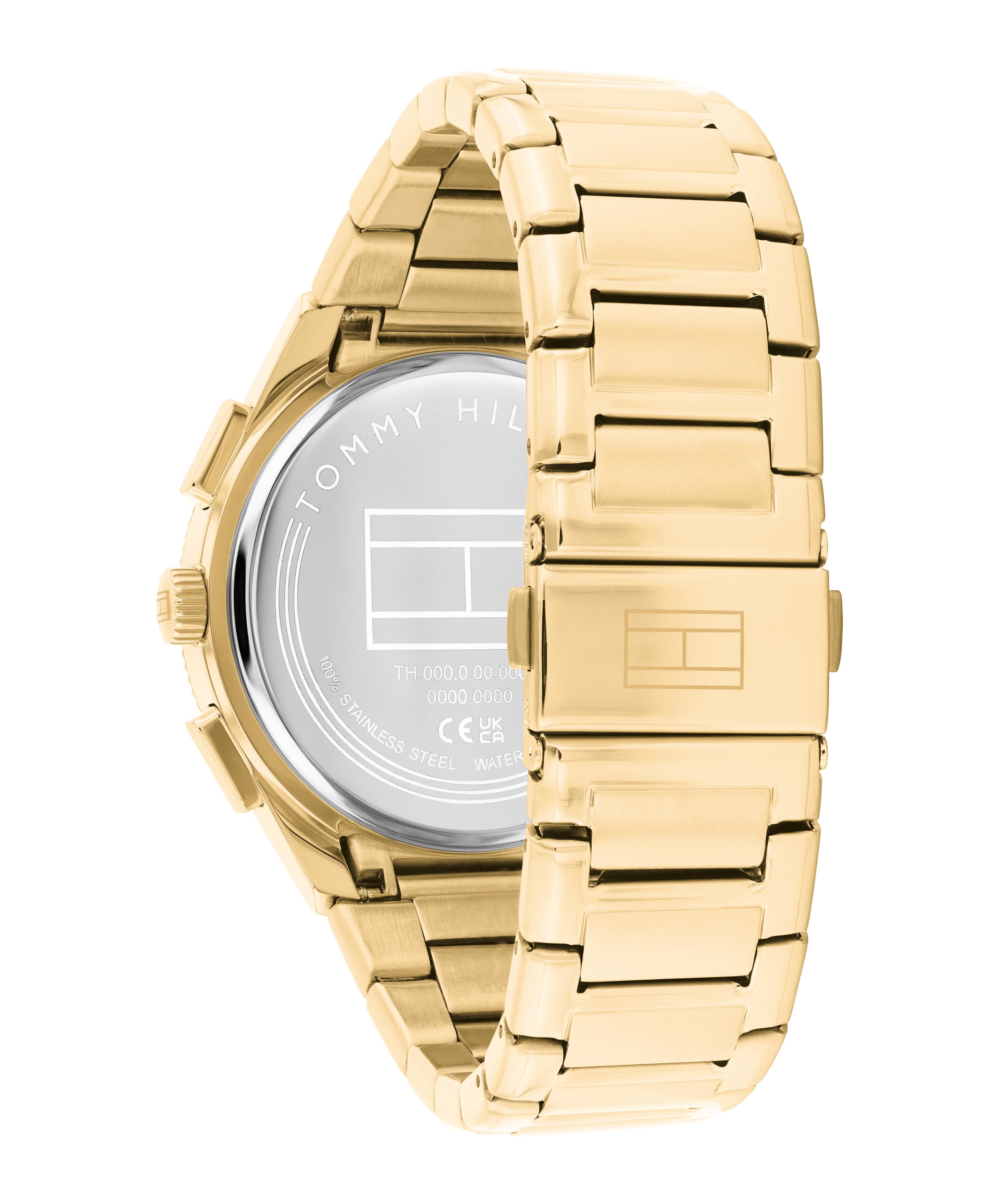 Tommy Hilfiger Multifunktionsuhr Sam 1792254, Quarzuhr, Armbanduhr, Herrenuhr, Edelstahlarmband, analog, Tag