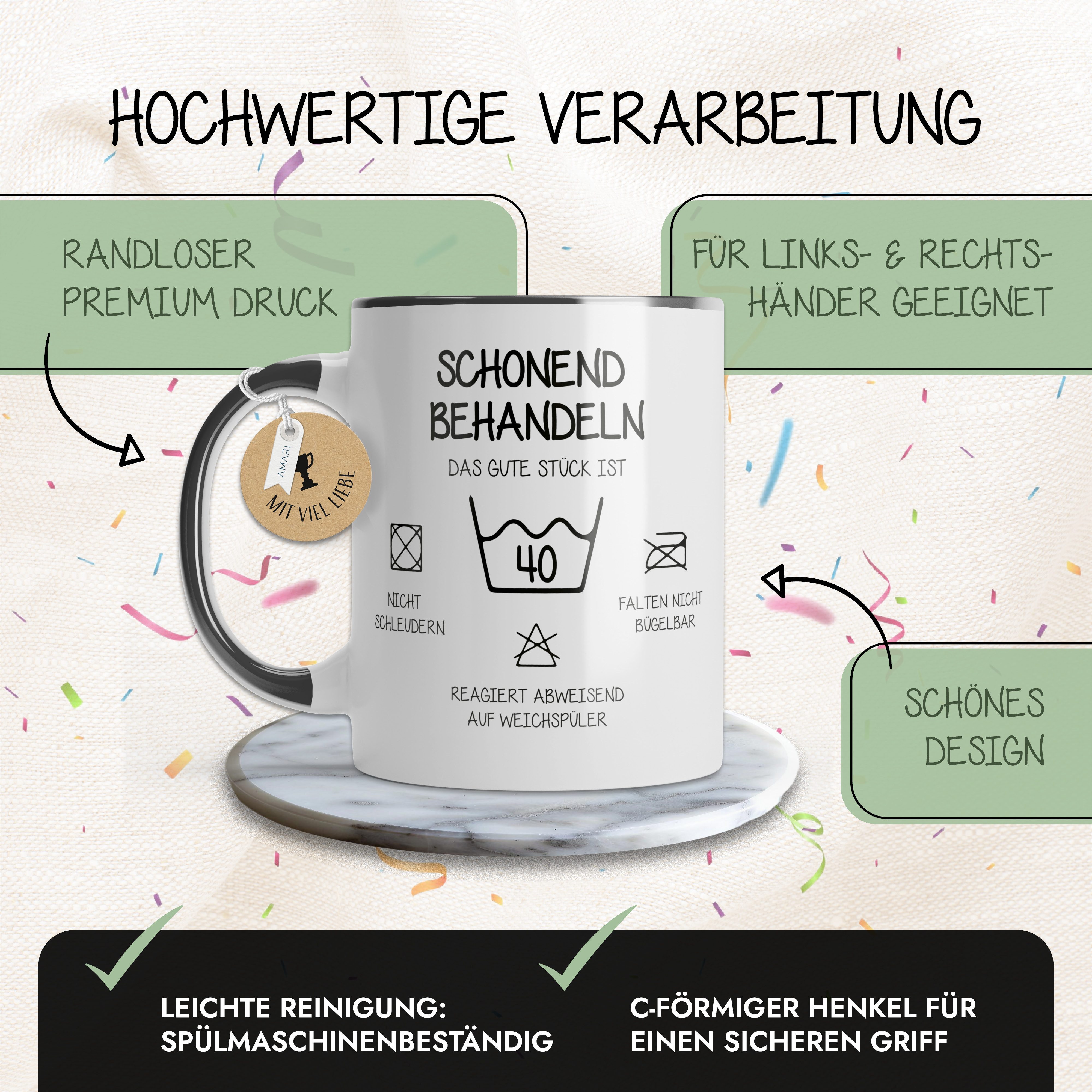 Amari Tasse AMARI® Tasse Schonend Behandeln - Geschenk Geburtstag