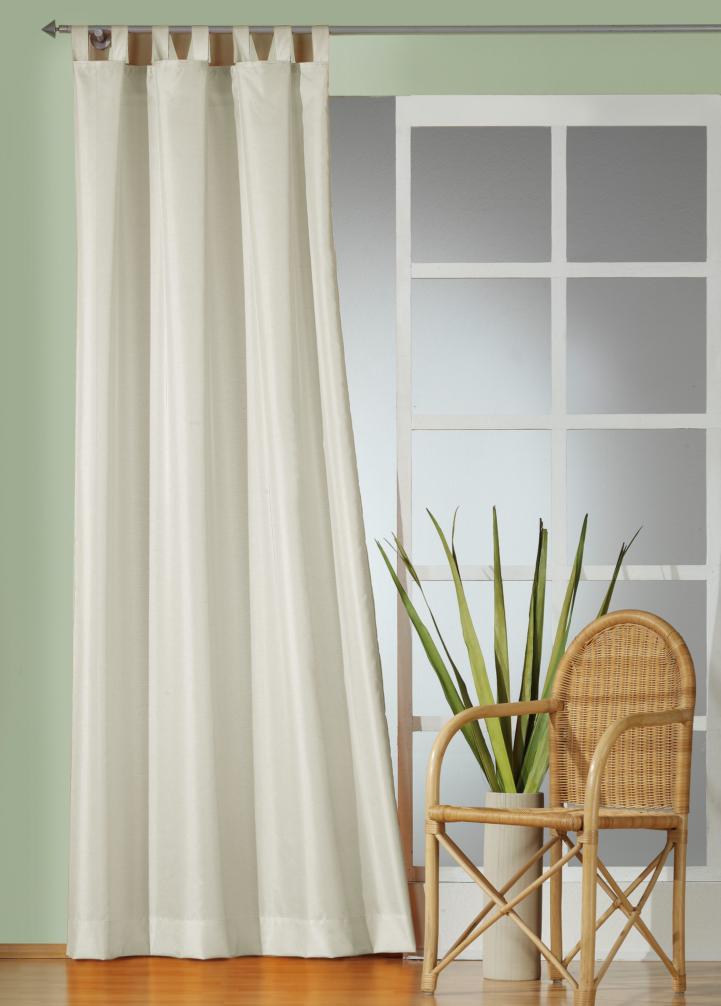 Wirth Gardine Daria (1 St), Schlaufen, halbtransparent