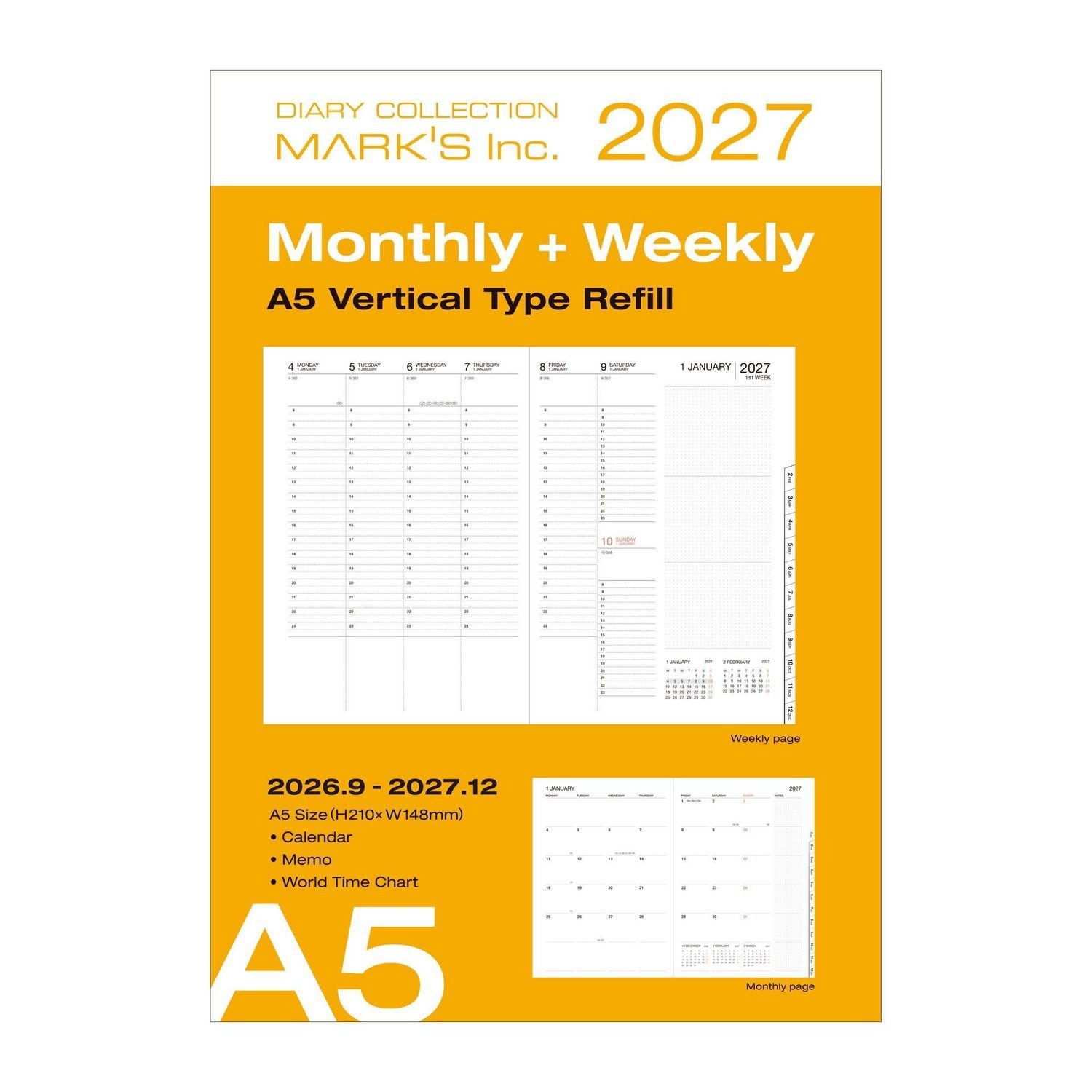 Wandkalender Refill // 2026/27 Diary A5