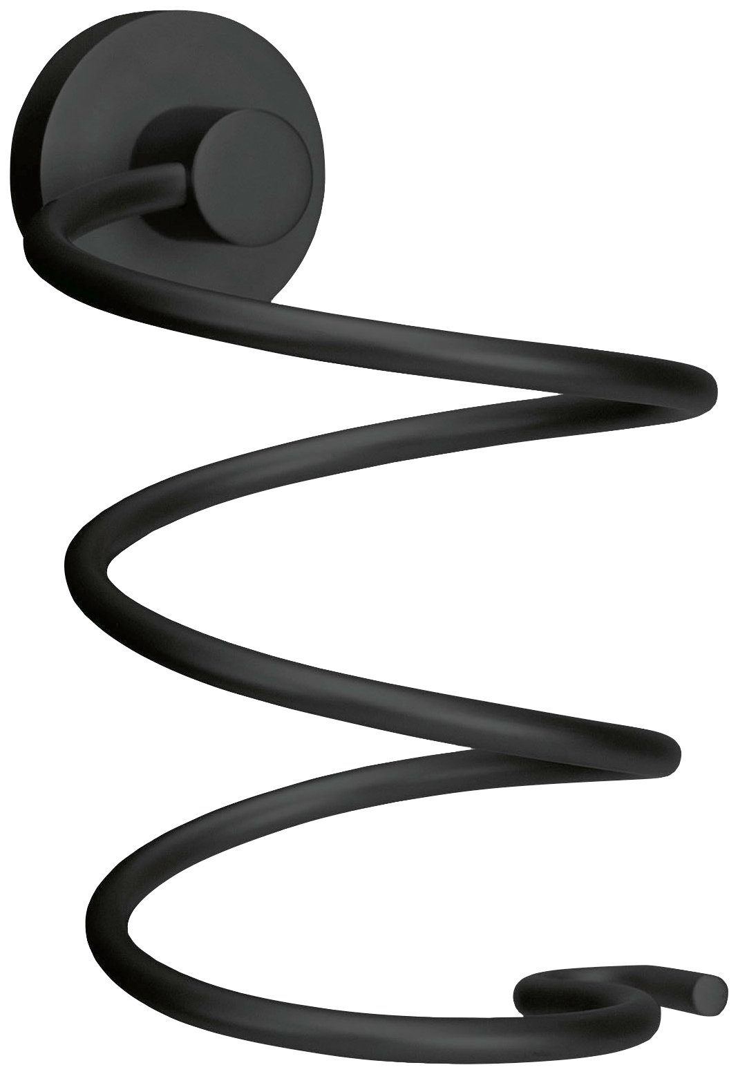 Kleine Wolke Haartrocknerhalter Apollo Nero, (Aluminium, zum Kleben oder Bo günstig online kaufen