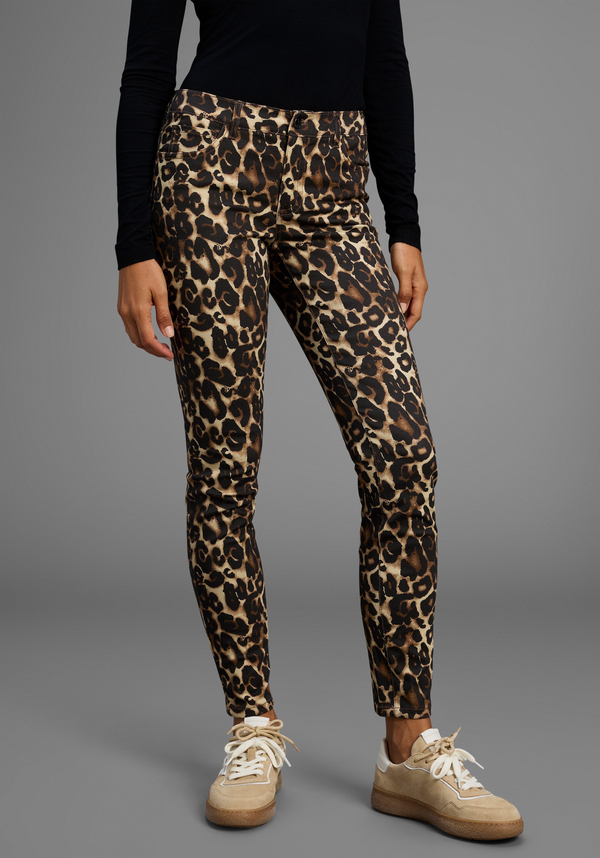 Laura Scott 5-Pocket-Hose in modischem Leo-Print