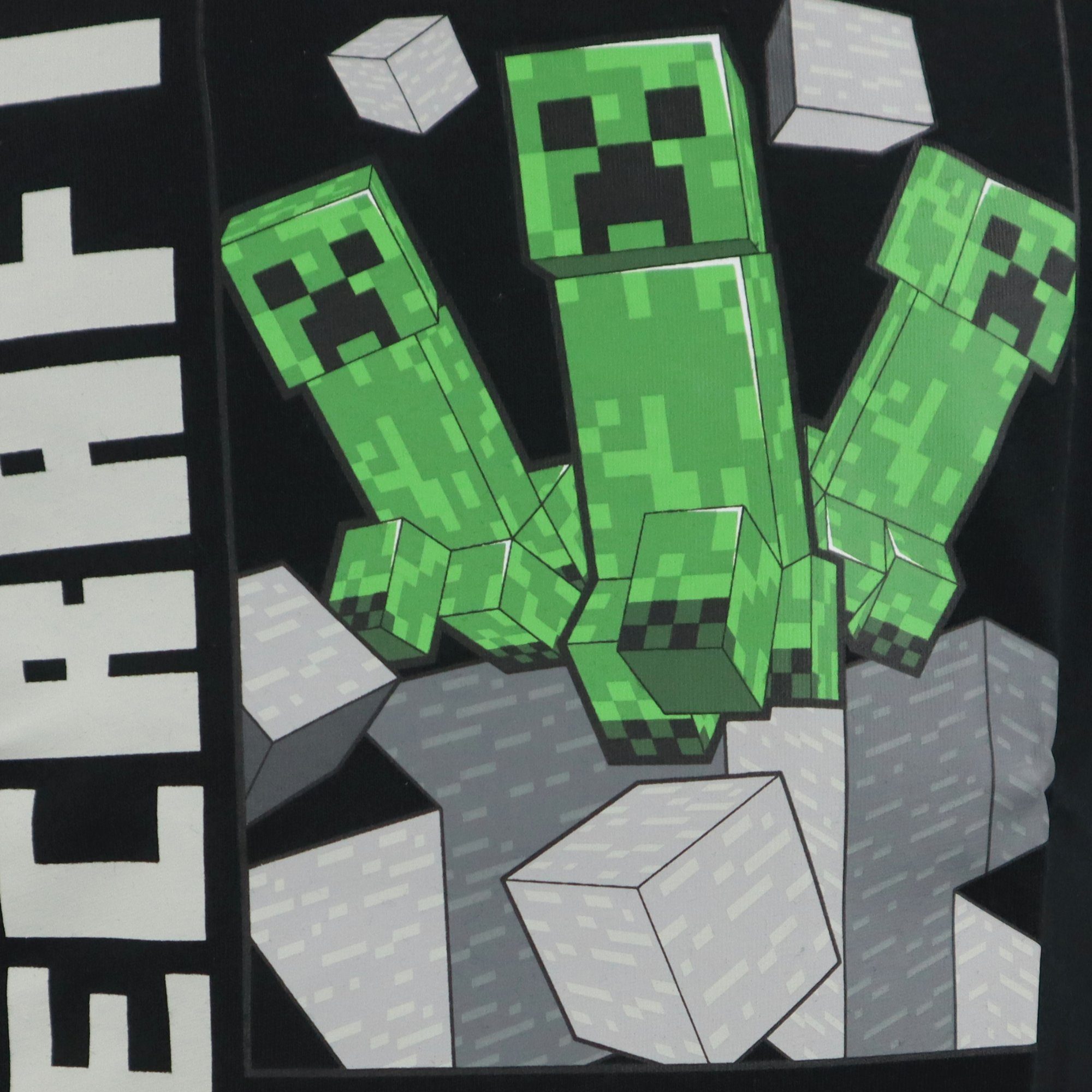 Minecraft Print Shirt Minecraft Creeper Black Kinder jungen T Shirt Gr. 116 bis 152 100 Baumwolle