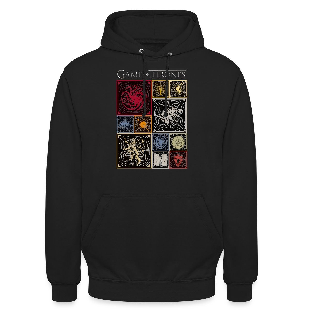 Spreadshirt Hoodie Game Of Thrones Königshäuser Kacheln Unisex Hoodie (1-tlg)