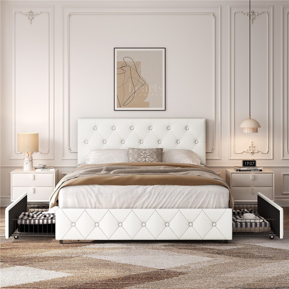 Polsterbett Doppelbett mit 2 Schubladen