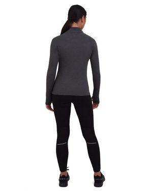 TCA Langarmshirt Damen Sport Shirt Langarm Laufshirt Fitness Yoga - Hellgrau (1-tlg)