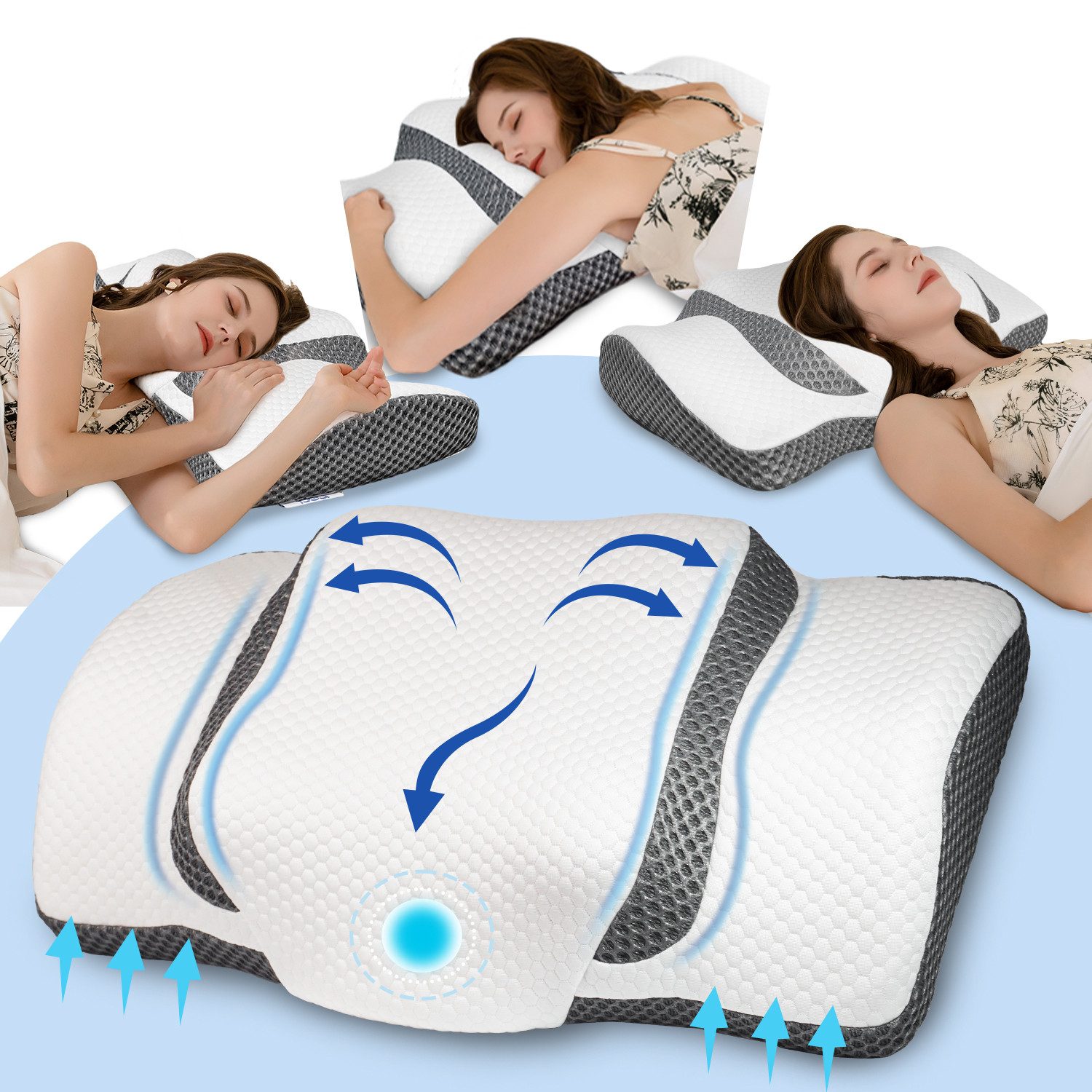 Kopfkissen Memory Foam Kissen Kopfkissen, Ergonomisches Orthopädisches Kissen