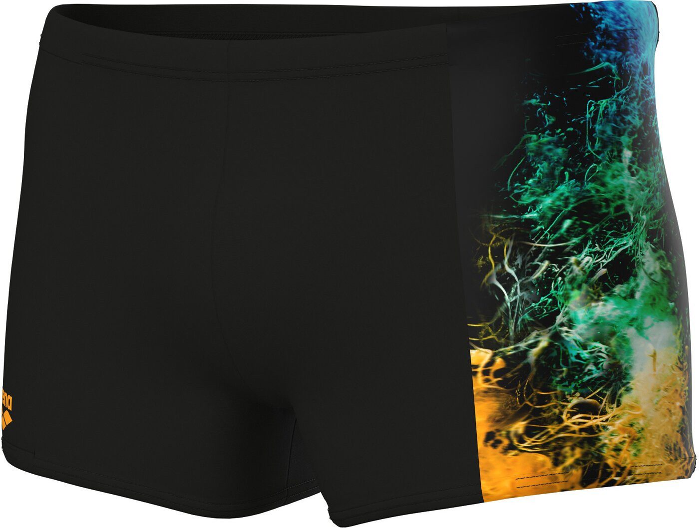 Arena Badeshorts MEN'S ARENA VIBRANT SWIM SHORT BLACK-BLACK MULTI
