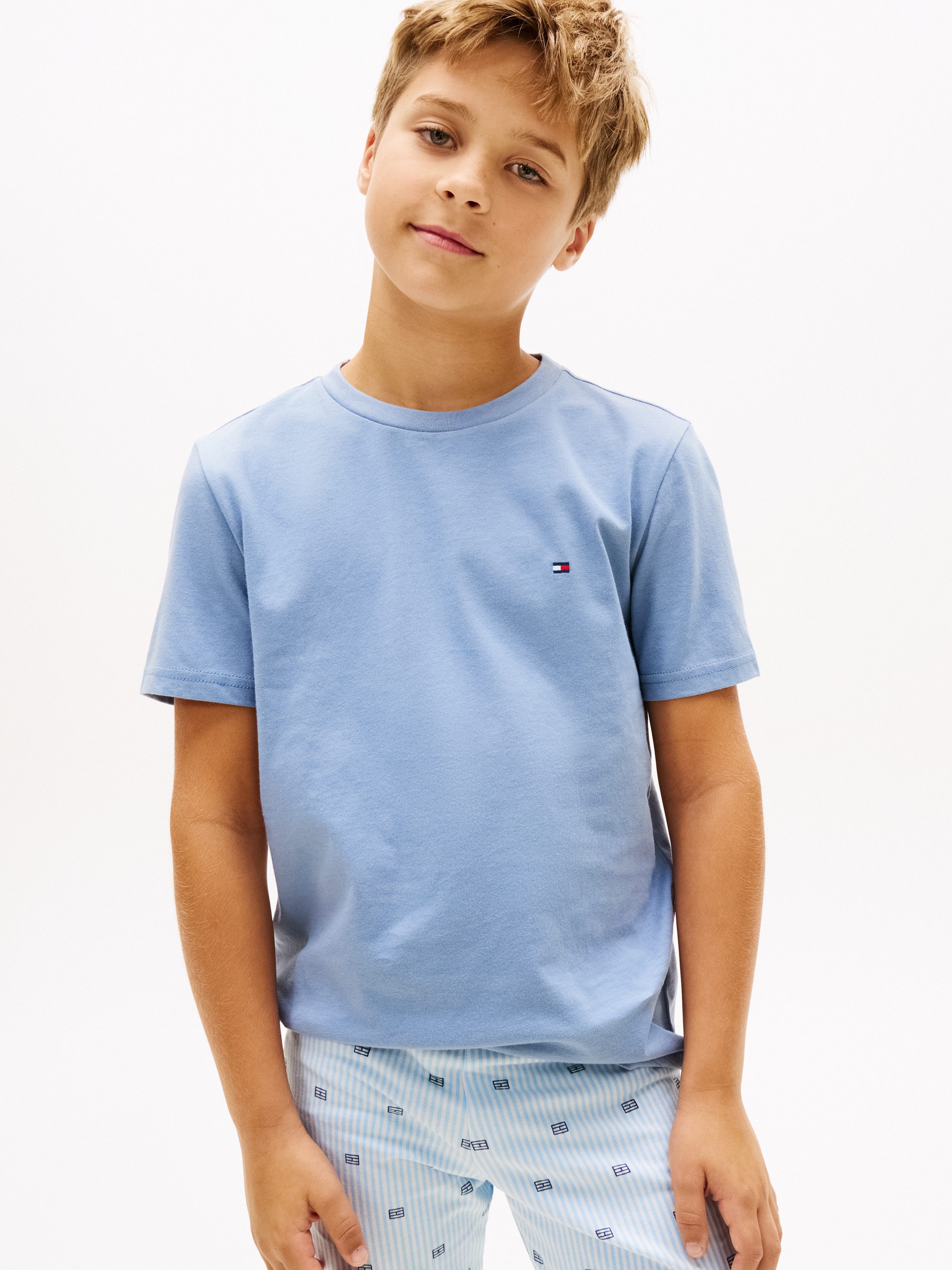 T-Shirt 2 PK SS TEE mit Stickerei und Rundhals im 2er-Pack