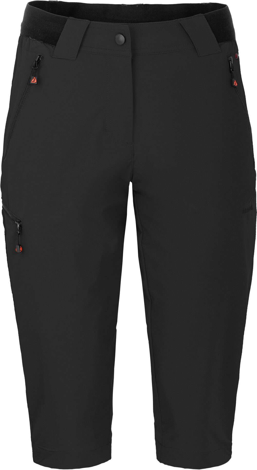 Bergson Outdoorhose VIDAA COMFORT Capri (slim) Damen 3/4 Wanderhose, leicht, strpazierfähig, Normalgrößen, schwarz