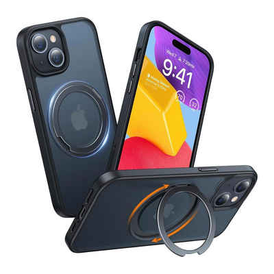 TORRAS Smartphone-Hülle UPRO Ostand Pro, MagSafe Case mit Halterung & variablem Stand, Schwarz, iPhone 15