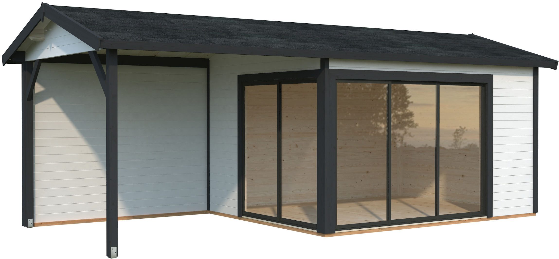 Palmako Gartenhaus Amanda Slide, BxT: 712x340 cm, verschiedene Farben