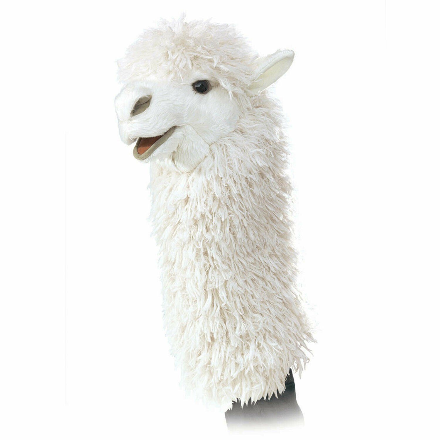 Folkmanis Handpuppen Handpuppe Folkmanis Handpuppe Alpaca für die Puppenbühne 2885 (Packung)