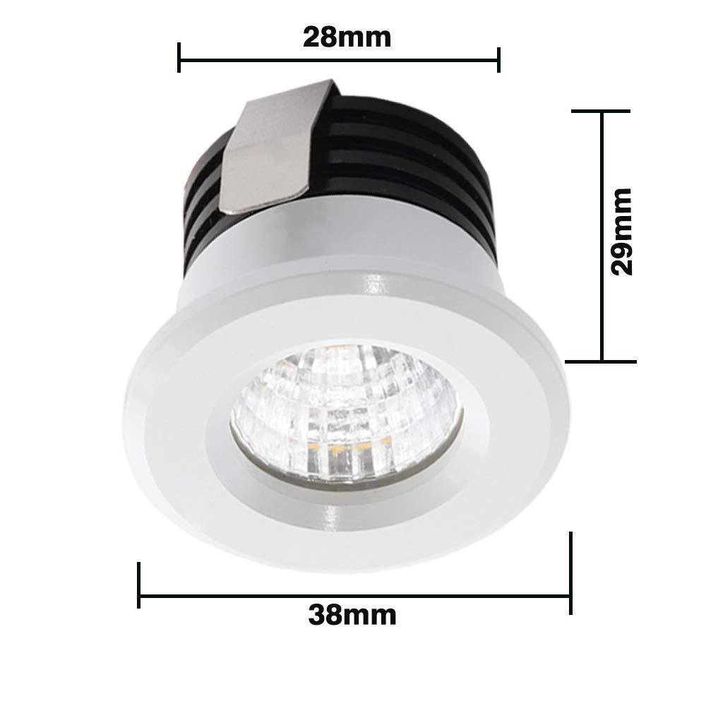 Housruse Einbauleuchte »Mini-LED-Einbaustrahler, 3 W, Warmweiß,  LED-Mini-Strahler für die Vitrine im Innenbereich, Gipskarton-Beleuchtung«