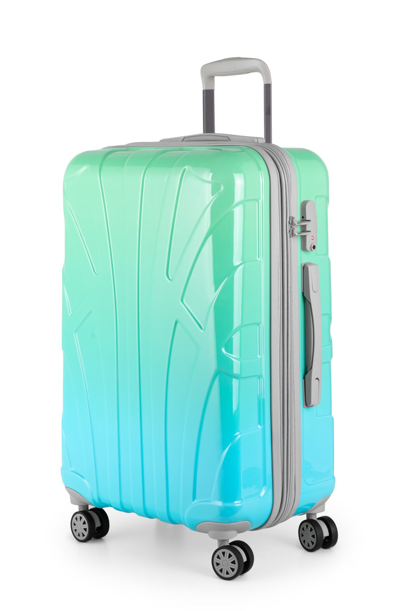 Suitline Koffer S1, 4 Rollen, mittelgroßer Hartschalen-Koffer Check-In Reisekoffer TSA 68 L