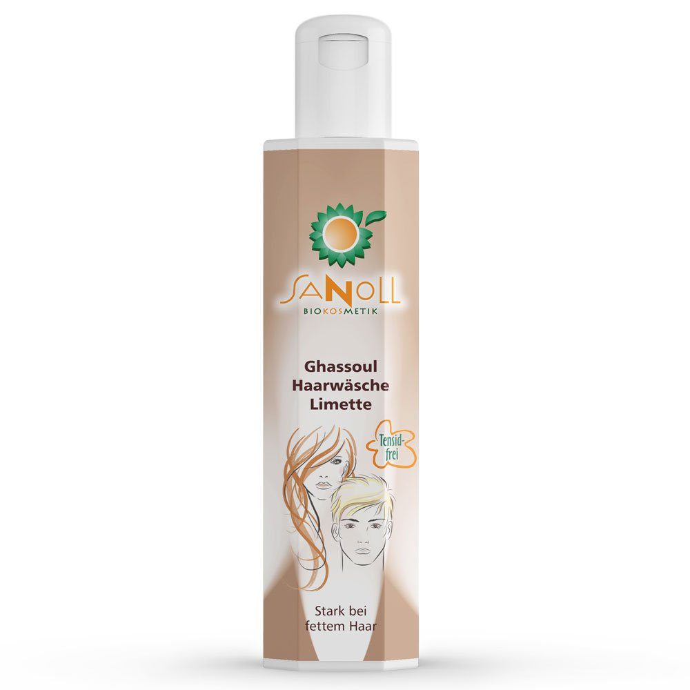 Sanoll Haarshampoo Ghassoul Haarwäsche Limette, 200 ml