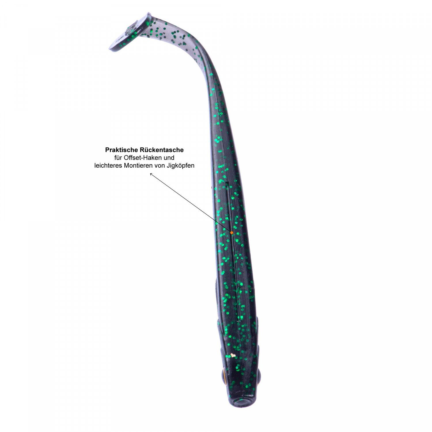 Zite Kunstköder Gummifisch Zander Set Inzite Shad 12 cm Softbait Angelköder Black Vibe