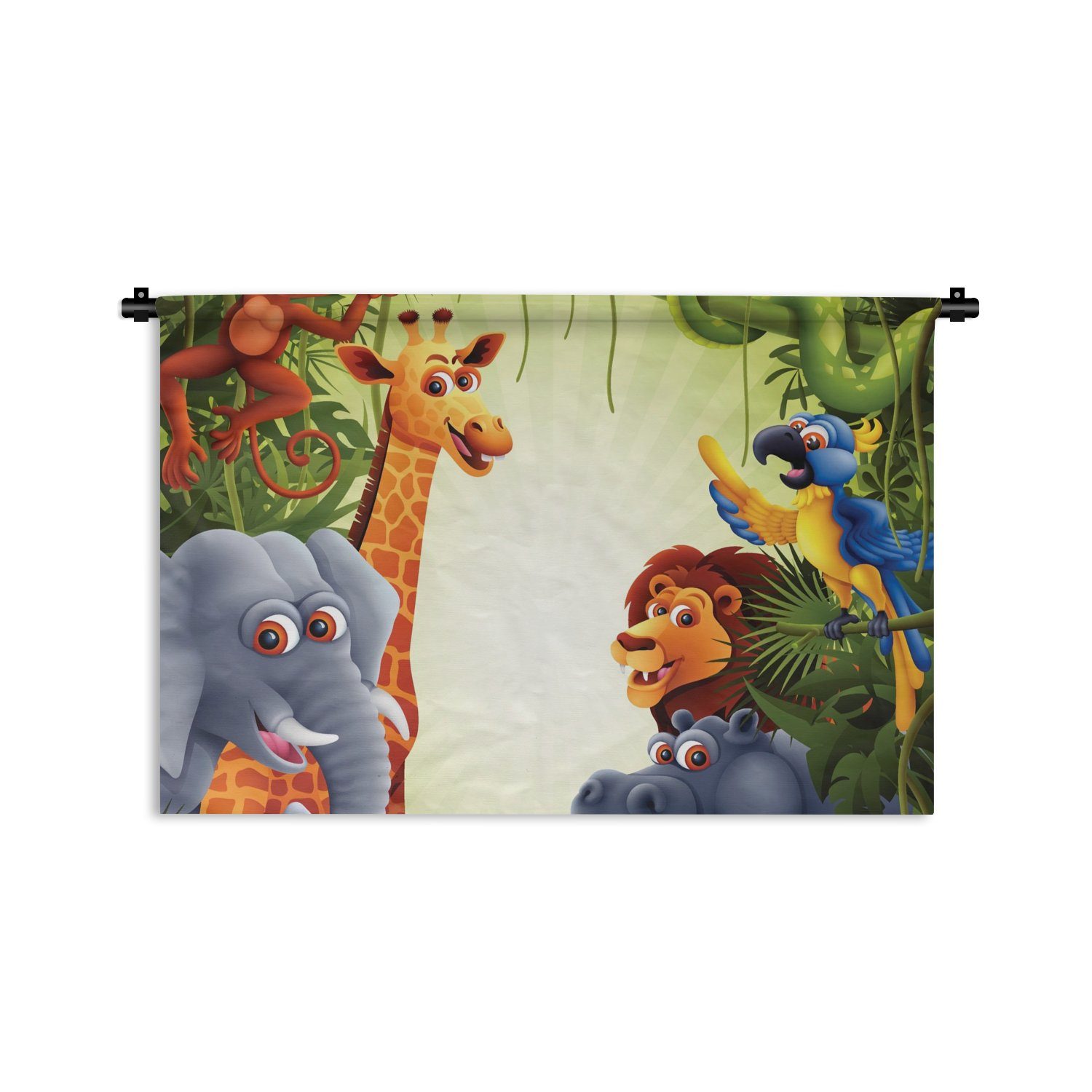 Schlafzimmer, Kleid, Wohnzimmer, - Baby Jungen Elefant - - Dschungel Mädchen - MuchoWow Wanddeko Löwe für - Kinderzimmer Wandbehang, Wanddekoobjekt - Giraffe,