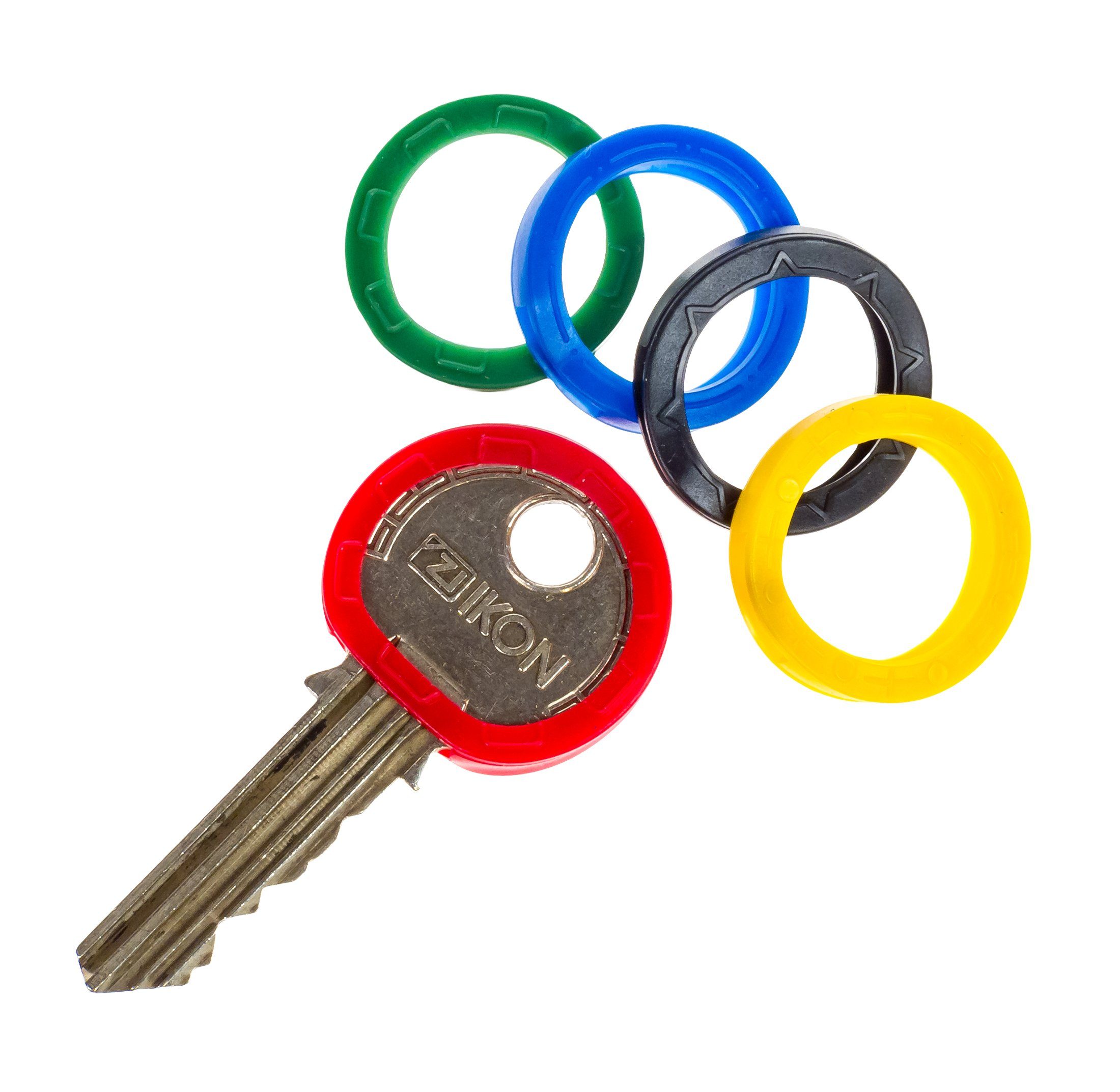 TSI Schreibwaren Schlüsselanhänger 5x Schlüsselkennringe 24mm