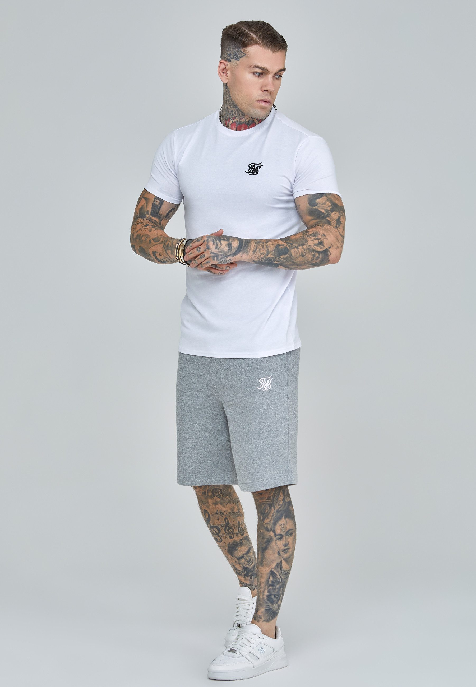 Siksilk T-Shirt SikSilk Herren Weißes Essentials T-Shirt günstig online kaufen
